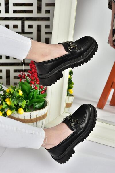 Fox Shoes P6520343009 Чорні жіночі повсякденні туфлі на товстій підошві