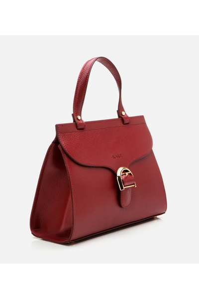 Hotiç Genuine Leather Claret Red Women's Bag