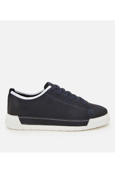 Hotiç Pantofi casual pentru bărbați din piele naturală bleumarin