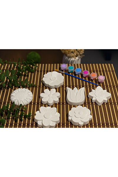 HEİGMANN Zubi Sanat Etkinlikleri XXL (3D) Çiçek Taş Boyama Seti Çiçek Bahçesi