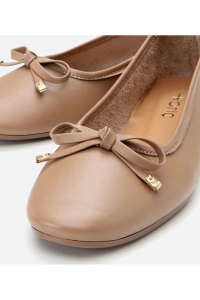 Hotiç Kadın Deri Bej Babet