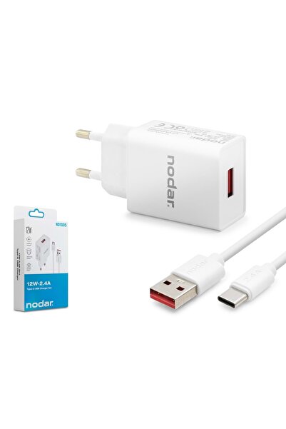 ND1001 Lightning Hızlı Şarj Seti 12W 2.4A USB Adaptörlü - Beyaz