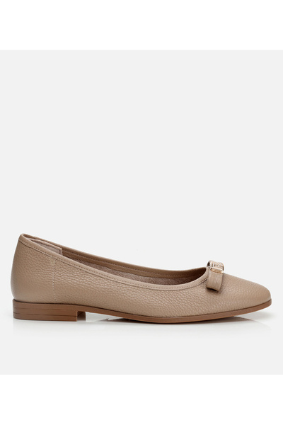 Hotiç Women's Leather Mink Ballerinas