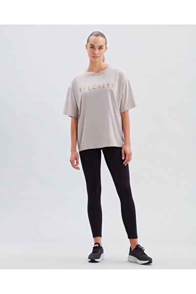 SKECHERS W Wordmark Printed Crew Neck T-Shirt Жіноча рожева футболка S222109-506