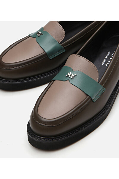 Hotiç Kadın Deri Haki Loafer