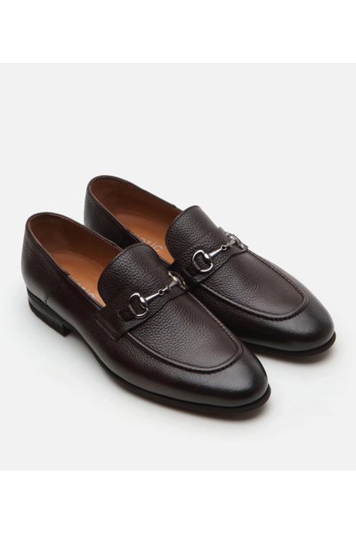 Hotiç Genuine Leather Brown Men's Loafer