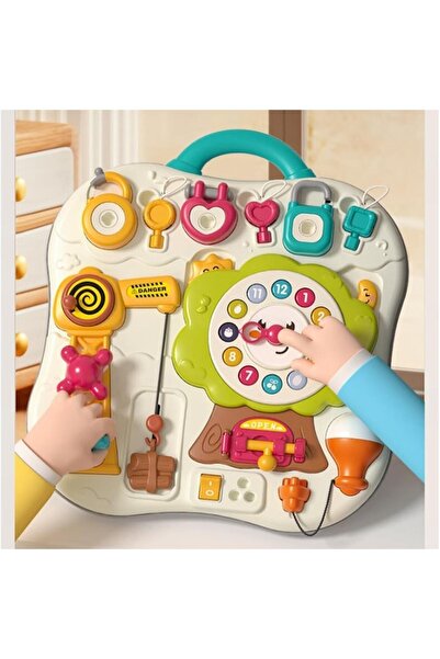 Smart Vibe Panou Activități Montessori SmartyBaby® cu Lumină, Sunete și Elemente Educaționale