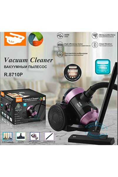 raf Επαγγελματική ηλεκτρική σκούπα - 800 W, χωρητικότητα 2 L, φίλτρο HEPA, κυκλωνικό φιλτράρισμα