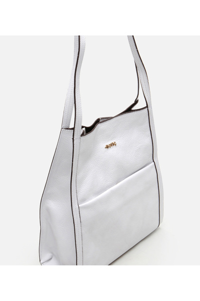 Hotiç Genuine Leather White Women's Bag