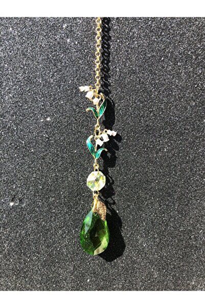 Bozy Yeşil Zambak Kristal Süs Güneş Yakalayıcı-İç ve Dış Mekan Güneş Kapanı-S...