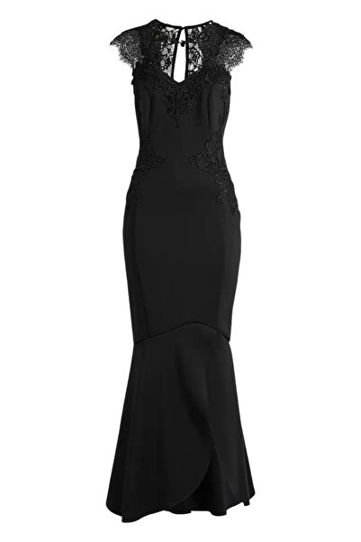 MAMAYAGA Γυναικείο παράθυρο με κορδόνι γιακά ασύμμετρο στρίφωμα Fish Model Moon Kol Κομψό βραδινό φόρεμα Curve Plus Size Νυχτερινό φόρεμα