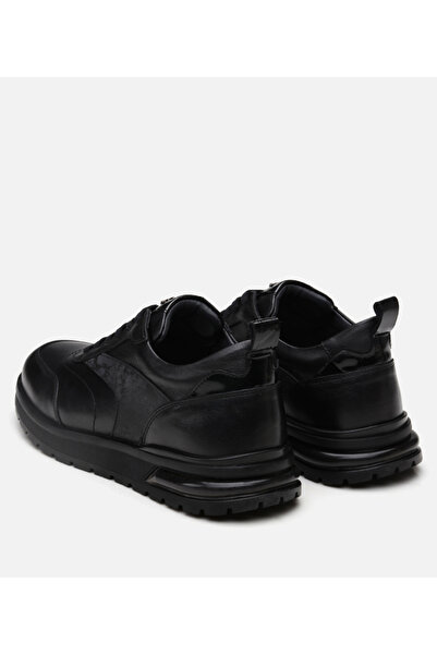 Hotiç Men's Leather Black Sports Shoes