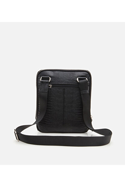 Hotiç Black Genuine Leather Men's Bag