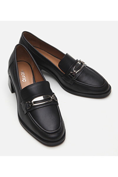 Hotiç Kadın Deri Siyah Loafer