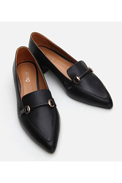 Hotiç Kadın Deri Siyah Loafer