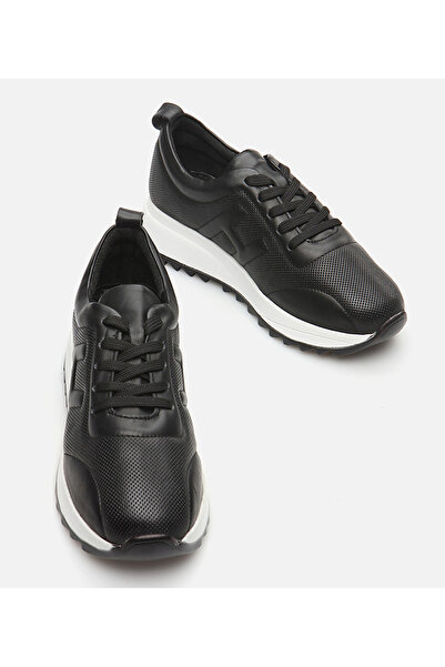 Hotiç Pantofi sport negri din piele de damă