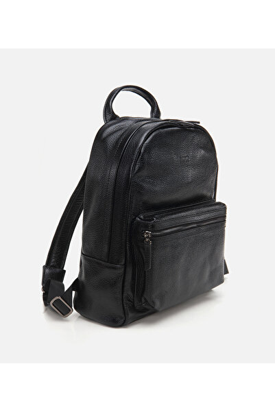 Hotiç Men's Leather Black Backpack