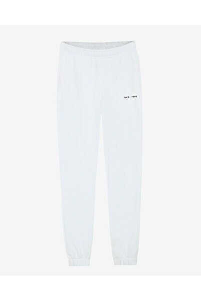 SKECHERS W New Basics Basics Elastic Cuff Jogger Kadın Beyaz Eşofman Altı S222236-100