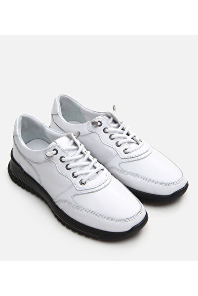 Hotiç Women's Leather White Sports Shoes
