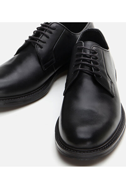 Hotiç Men's Leather Black Casual Shoes