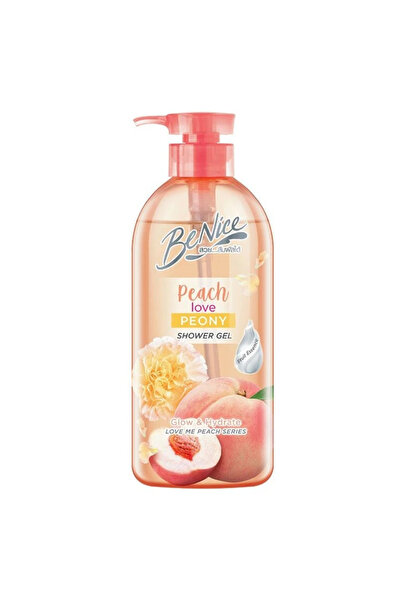 benice جل استحمام برائحة الخوخ والفاوانيا لتبييض البشرة وتفتيحها، 450 مل