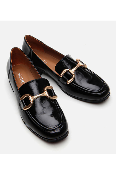 Hotiç Kadın Deri Siyah Loafer