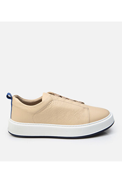 Hotiç Men's Leather Beige Casual Shoes