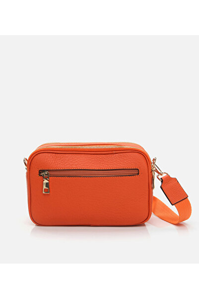 Hotiç Women's Leather Orange Mini (Crossbody) Bag
