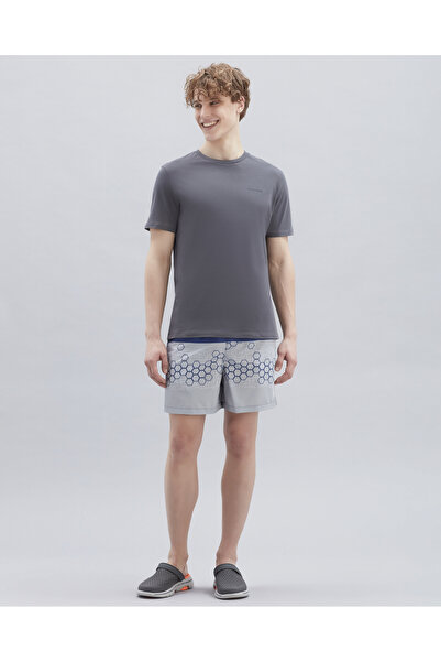 SKECHERS Ανδρικό σορτς κολύμβησης M 5 ιντσών, γκρι σορτς κολύμβησης S222003-035