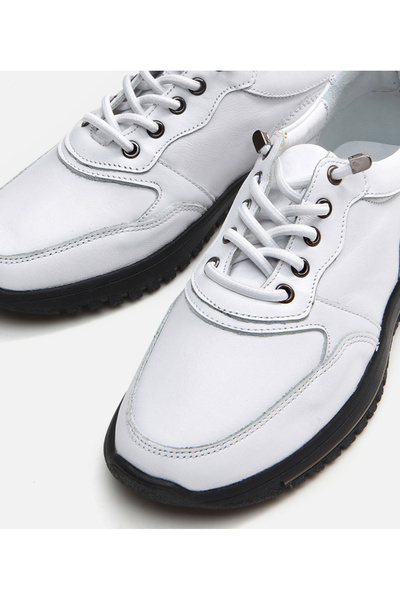 Hotiç Women's Leather White Sports Shoes