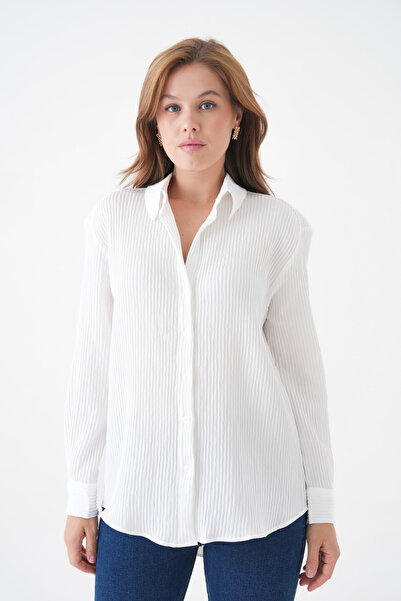 MAMAYAGA Women's Shirt Lapel Front Buttoned Straight Long Sleeve Comfortable Fit Curve Large Bedeb Summer Shirt