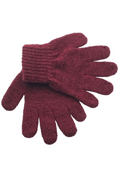 AXE SPORTSWEAR Winter Children's Gloves - Dark Red, Soft Textured, Wool Lycra Knitwear Gloves