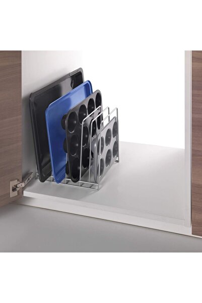 Metaltex Tray & Cutting Board Holder Nevada – 5-Slot Organizer