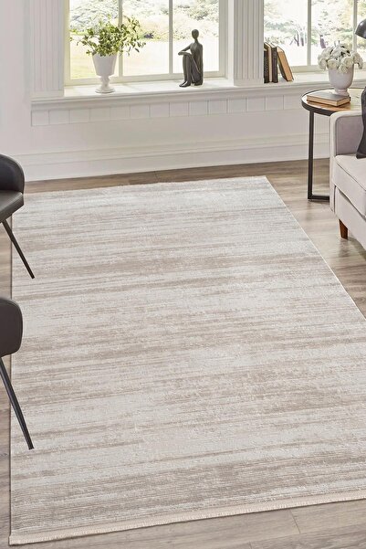 Cotto Home Lıfe LF001A Krem Halı Modern Desen Antialerjik Pamuk Taban Yıkanab...