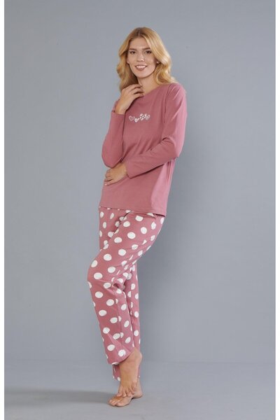 DOWRY Women's 100% Cotton Long Sleeve Pajamas Set 09-271