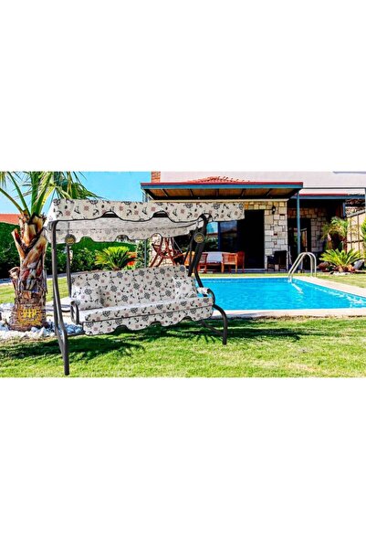 Vip Home Concept Market Ürünleri 3 Kişilik Salıncak Minderi Süngersiz Kılıfı Marin Çapa Bahçe Minderi