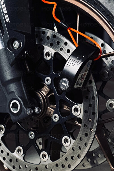 Motobros Motosiklet Alarmlı Çelik Disk Kilidi Yüksek Sesli Ve Hatırlatma Kablolu Premium Model