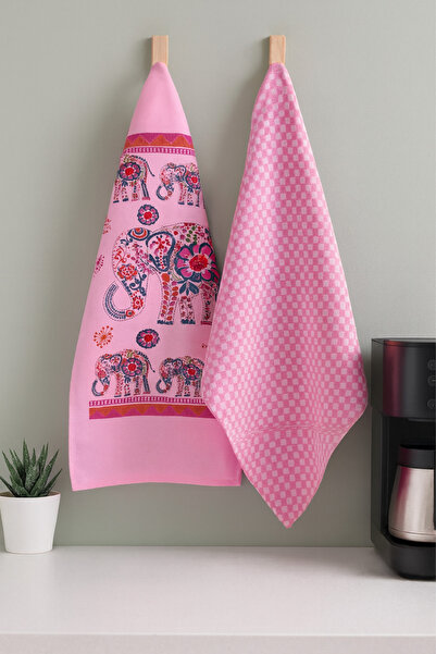 LaraLisa Collection Set de 2 șervețele de bucătărie 100% bumbac, țesute, cu m...