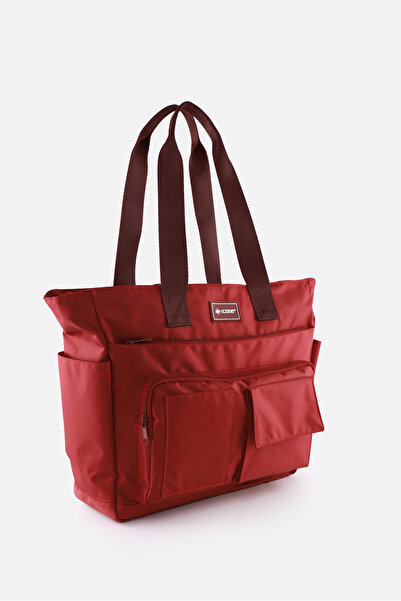 ICONE BAG Daily Water Repellent Bag - Laptop Compartment, Quilted Detail, Multi-Pockets, Bottle Compartment, Suitcase Attachment