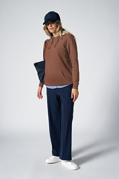 bilcee Жіночий бавовняний спортивний світшот з капюшоном і кишенями 8785