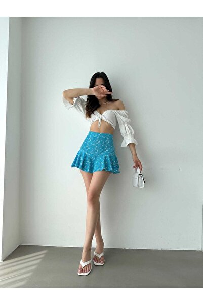 Jeevee Міні-спідниця з квітковим візерунком