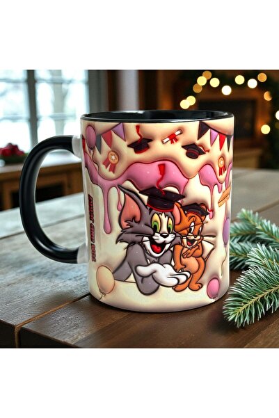 mug shop كوب بتصميم توم وجيري - كوب هدية من البورسلين الفاخر