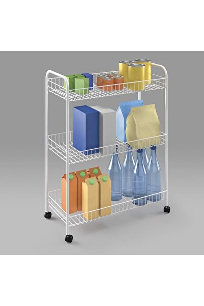 Metaltex عربة جراند متعددة الأغراض بثلاث طبقات - عربة تخزين دوارة بثلاث طبقات...