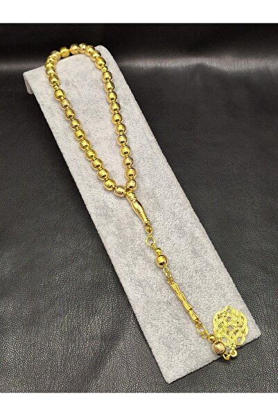 Han Ticarethane Mărgele de rugăciune din metal cu imitație de aur cu linii or...