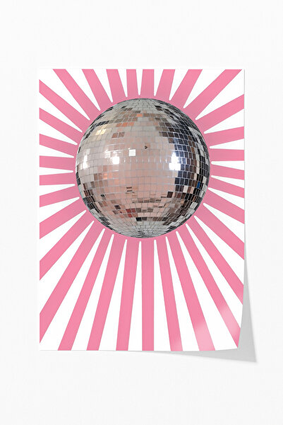 Ayabak Çerçevesiz Poster Disko Topu Desenli - Çerçevesiz Poster - Hediyelik Ç...