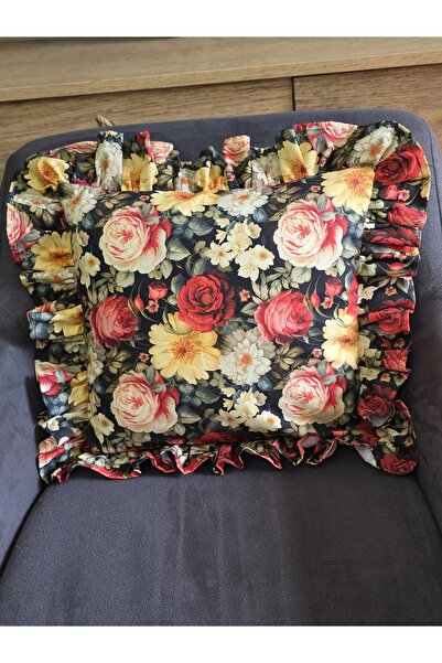 Angels' Collection Ruffled Vintage Throw Pillow Cover Has Fluid Repellent Property