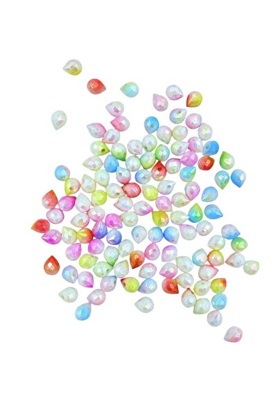 yiğit aksesuar Barley Model Perforated Colored Jewelry Beads 100 Pieces