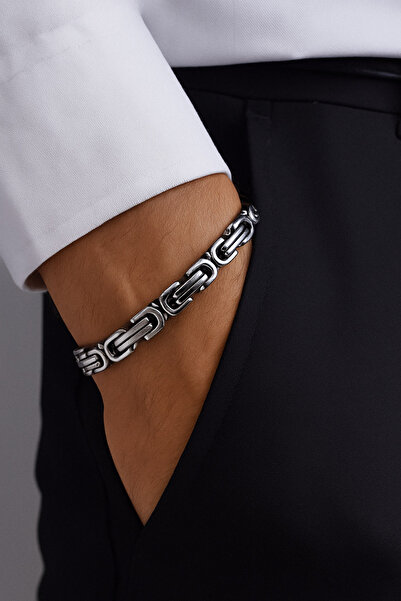 TREND COLLECTİON سوار رجالي من الفولاذ الفضي 316L