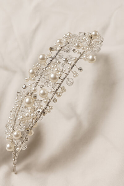 FDY Crystal & Pearl Sparkling Bridal Crown – “Luna Crystal” Series
