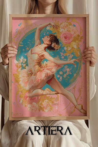 Artiera Ξύλινος πίνακας ζωγραφικής για παιδικό δωμάτιο για κορίτσια, με κορνί...